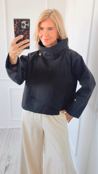 Chic Italian Kaleidoscope Jacket- Black