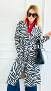 Milano Stripes Italian Coat-160 Jackets-BONITO SRL-Coastal Bloom Boutique, find the trendiest versions of the popular styles and looks Located in Indialantic, FL