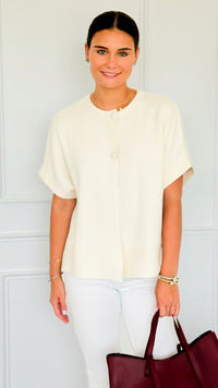 Plush Edit Italian Cardigan- Winter White-150 Cardigans/Layers-Italianissimo-Coastal Bloom Boutique, find the trendiest versions of the popular styles and looks Located in Indialantic, FL