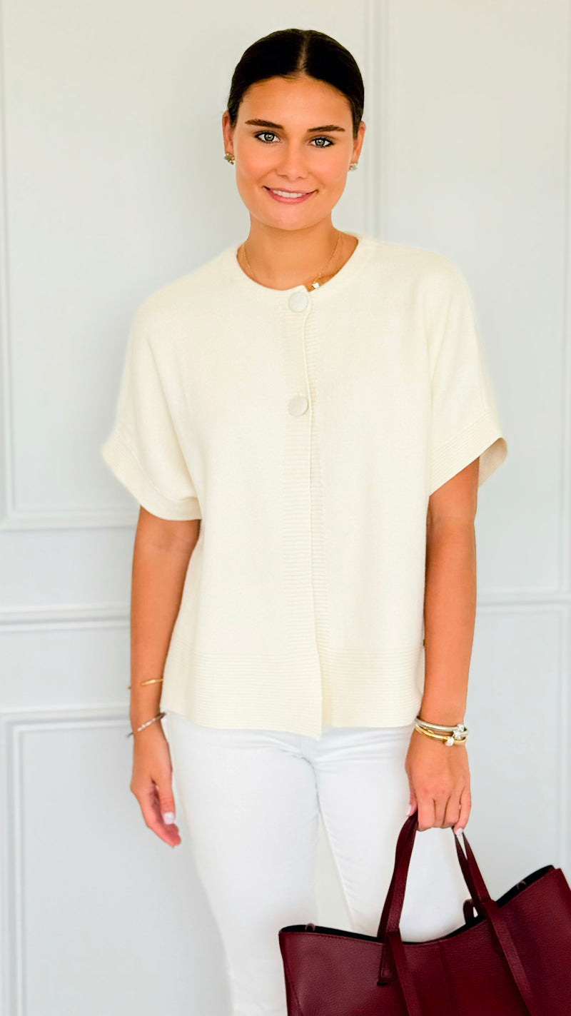 Plush Edit Italian Cardigan- Winter White-150 Cardigans/Layers-Italianissimo-Coastal Bloom Boutique, find the trendiest versions of the popular styles and looks Located in Indialantic, FL