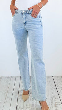 Daydream Vintage Denim Pants-170 Bottoms-KIWI-Coastal Bloom Boutique, find the trendiest versions of the popular styles and looks Located in Indialantic, FL