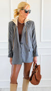 Remix Italian Hooded Blazer-Tweed-160 Jackets-TATTOO Z-Coastal Bloom Boutique, find the trendiest versions of the popular styles and looks Located in Indialantic, FL