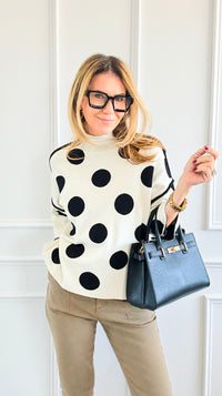 Dot To Dot Sweater-140 Sweaters-Z STUDIO-Coastal Bloom Boutique, find the trendiest versions of the popular styles and looks Located in Indialantic, FL