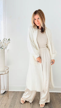 Thick Knitted Long Cardigan Sweater-150 Cardigans/Layers-TRENDOLOGY INC-Coastal Bloom Boutique, find the trendiest versions of the popular styles and looks Located in Indialantic, FL