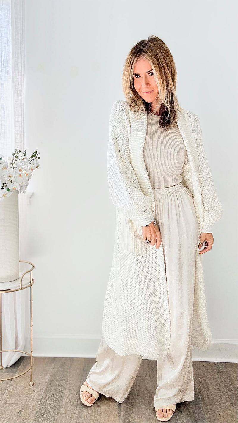 Thick Knitted Long Cardigan Sweater-150 Cardigans/Layers-TRENDOLOGY INC-Coastal Bloom Boutique, find the trendiest versions of the popular styles and looks Located in Indialantic, FL