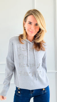 Beautiful Days Rhinestone Hoodie-140 Sweaters-cinniya-Coastal Bloom Boutique, find the trendiest versions of the popular styles and looks Located in Indialantic, FL