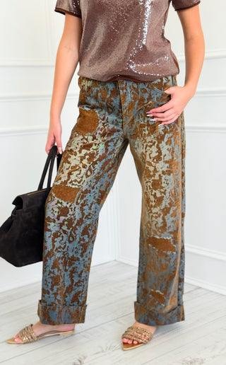 Patchwork Mineral Wash Pants