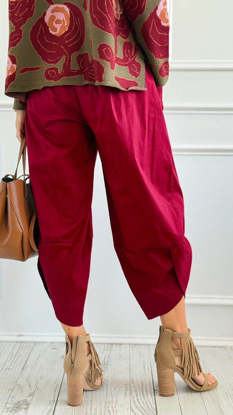 Relax & Go Italian Barrel Pant-100 Pants-VANESSA-Coastal Bloom Boutique, find the trendiest versions of the popular styles and looks Located in Indialantic, FL