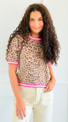 Wild Muse Knit Top - Pink-110 short Sleeve Top-ENTRO-Coastal Bloom Boutique, find the trendiest versions of the popular styles and looks Located in Indialantic, FL