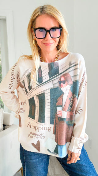 Coffee Is Therapy Italian St Moritz Sweater
