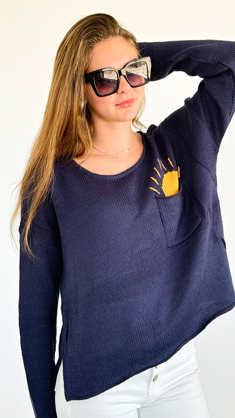 Golden Hour Knit Sweater-140 Sweaters-MIRACLE-Coastal Bloom Boutique, find the trendiest versions of the popular styles and looks Located in Indialantic, FL