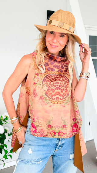 Modern Edge Printed Italian Top - Leopard