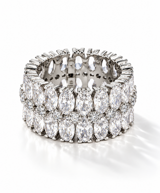 PRE ORDER-Sterling Silver Double Marquise Band Ring