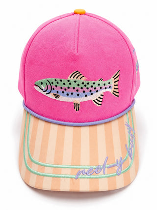 Embroidered Fish Cap