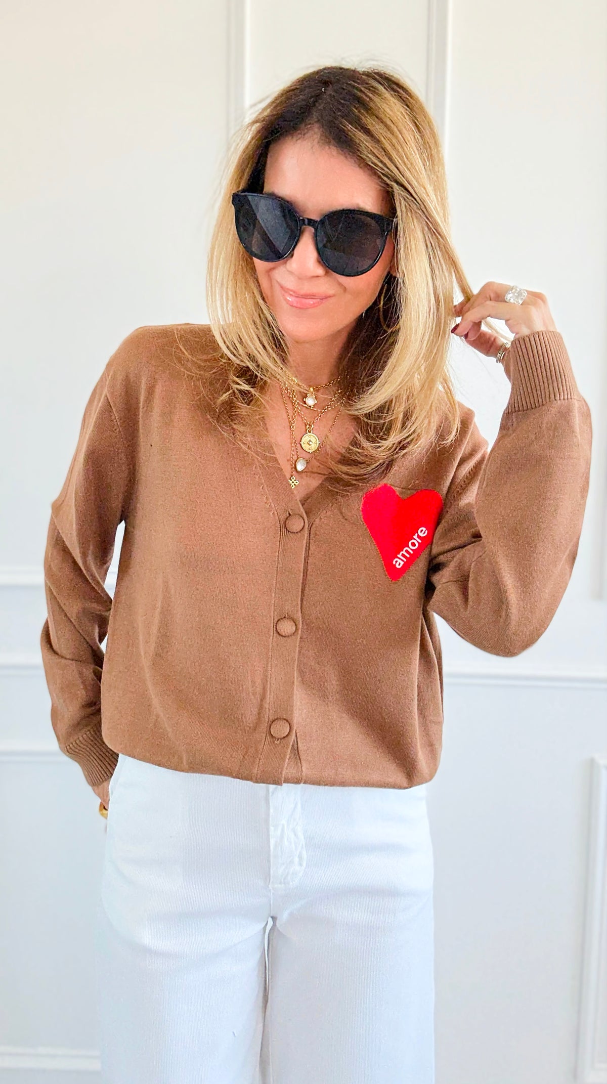I Heart You Cardigan Sweater-140 Sweaters-V SKY-Coastal Bloom Boutique, find the trendiest versions of the popular styles and looks Located in Indialantic, FL