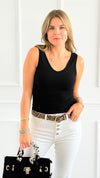 Crazy Beautiful V & Scoop Neck Braless Tank - Black-220 Intimates-Elietian-Coastal Bloom Boutique, find the trendiest versions of the popular styles and looks Located in Indialantic, FL