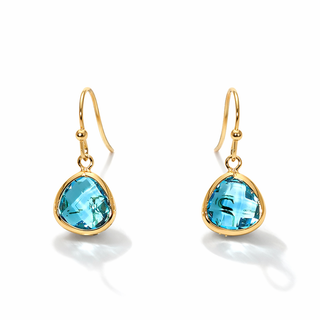 Celeste Faceted Teardrop Earrings - Royal Blue