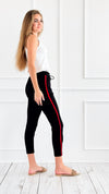 Urban Stripe Italian Joggers-180 Joggers-VENTI6 OUTLET-Coastal Bloom Boutique, find the trendiest versions of the popular styles and looks Located in Indialantic, FL