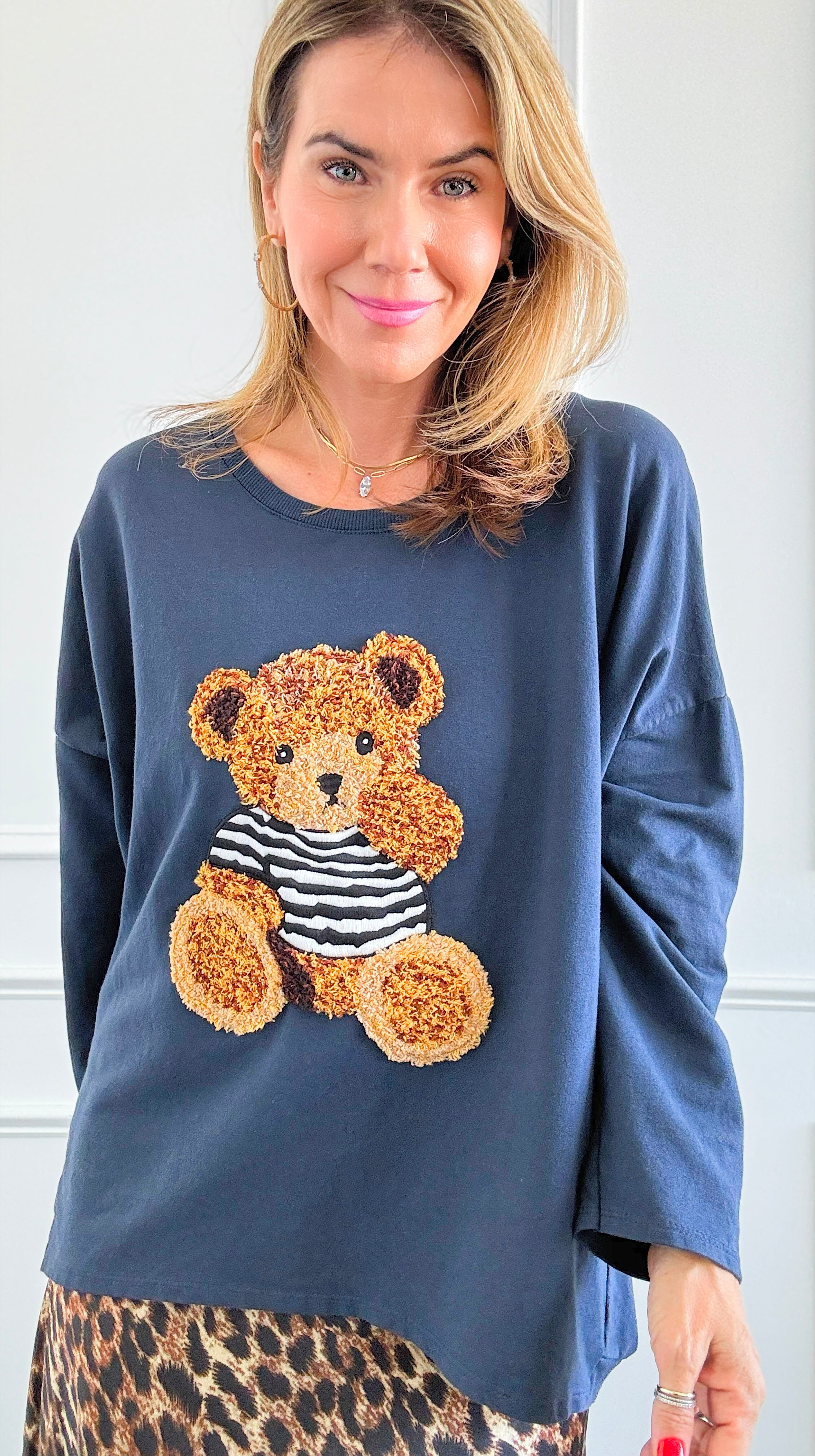 Custom CB Cuddly Stripes Italian Pullover-140 Sweaters-Italianissimo / Holly-Coastal Bloom Boutique, find the trendiest versions of the popular styles and looks Located in Indialantic, FL