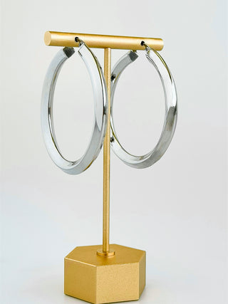 Stainless Steel Minimalist Smooth Hoop Earring-230 Jewelry-NYC-Coastal Bloom Boutique, find the trendiest versions of the popular styles and looks Located in Indialantic, FL