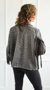 Aurora Luxe Fringe Italian Jacket-160 Jackets-TATTOO Z-Coastal Bloom Boutique, find the trendiest versions of the popular styles and looks Located in Indialantic, FL