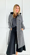 Weekend Plaid Hooded Coat-160 Jackets-mystree-Coastal Bloom Boutique, find the trendiest versions of the popular styles and looks Located in Indialantic, FL