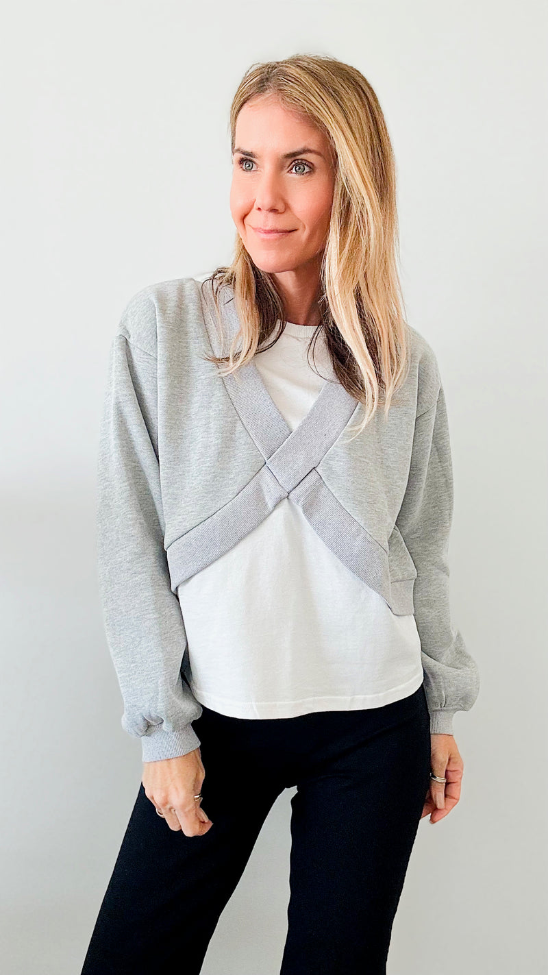 Elevated Crossover Sweatshirt-140 Sweaters-On Twelfth-Coastal Bloom Boutique, find the trendiest versions of the popular styles and looks Located in Indialantic, FL