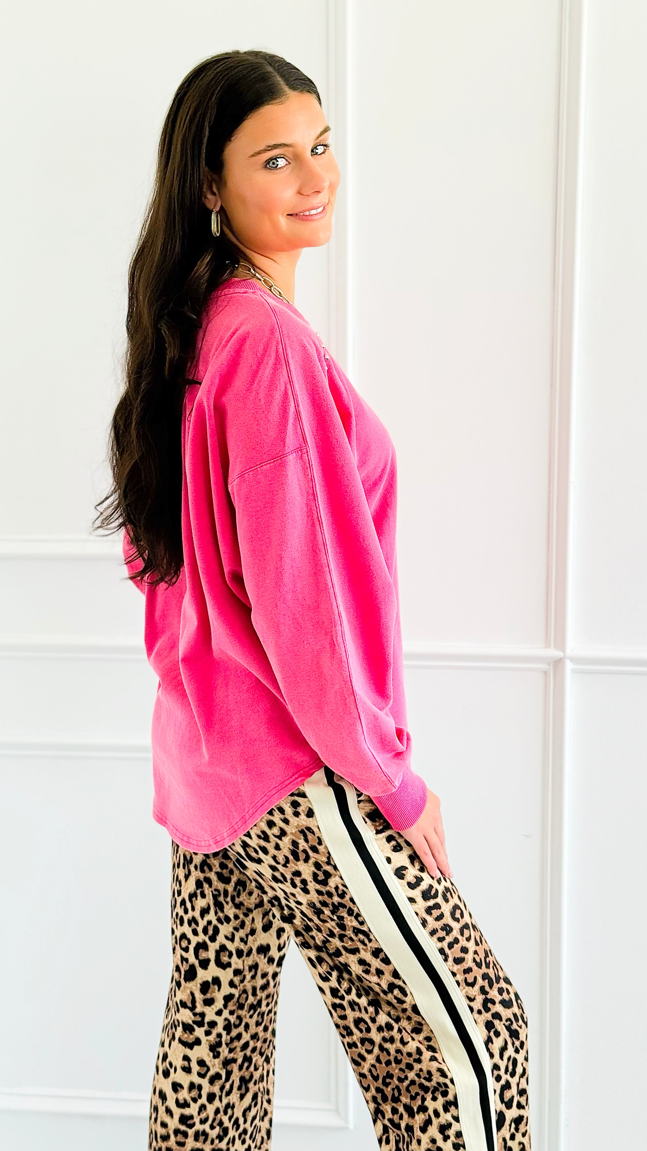 Bubble Pop Relaxed Sweatshirt-130 Long Sleeve Tops-White Birch-Coastal Bloom Boutique, find the trendiest versions of the popular styles and looks Located in Indialantic, FL