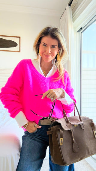 Soft Obsession V-Neck Italian Knit Sweater