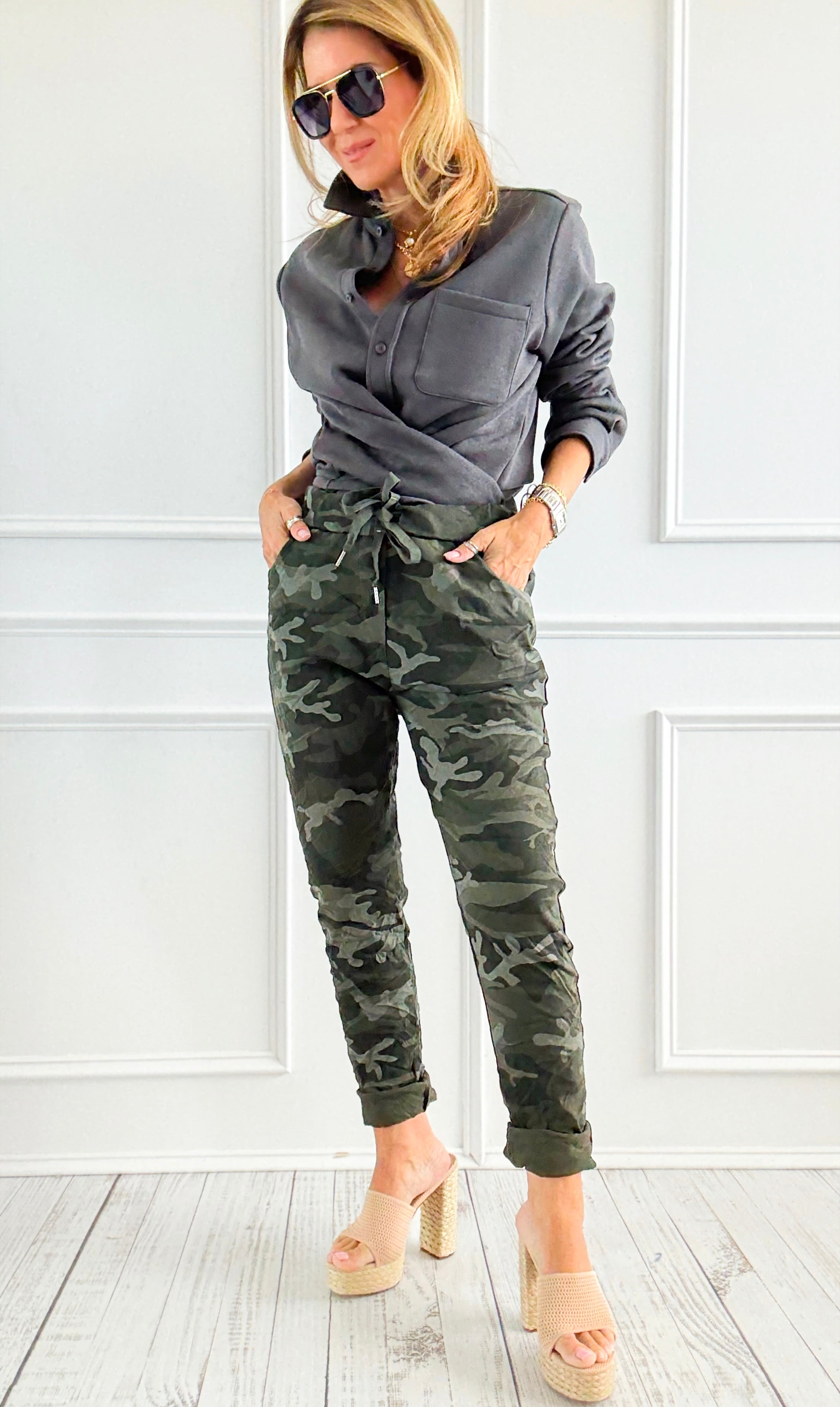 Urban Camo Italian Jogger- Olive