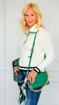 Seabreeze Cable Knit Sailor Sweater - Off White-140 Sweaters-LOVE TREE-Coastal Bloom Boutique, find the trendiest versions of the popular styles and looks Located in Indialantic, FL