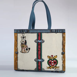 Signature Storybook Tote Bag - Beige