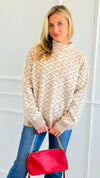 Darling Daisies Jacquard Sweater-140 Sweaters-TEA N ROSE-Coastal Bloom Boutique, find the trendiest versions of the popular styles and looks Located in Indialantic, FL