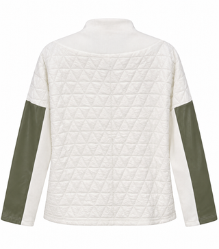 Sierra Quilted Half-Zip Pullover - White