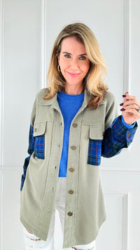 Plaid Peaks Button-Down Top-130 Long Sleeve Tops-Rousseau-Coastal Bloom Boutique, find the trendiest versions of the popular styles and looks Located in Indialantic, FL