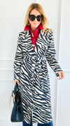 Milano Stripes Italian Coat-160 Jackets-BONITO SRL-Coastal Bloom Boutique, find the trendiest versions of the popular styles and looks Located in Indialantic, FL