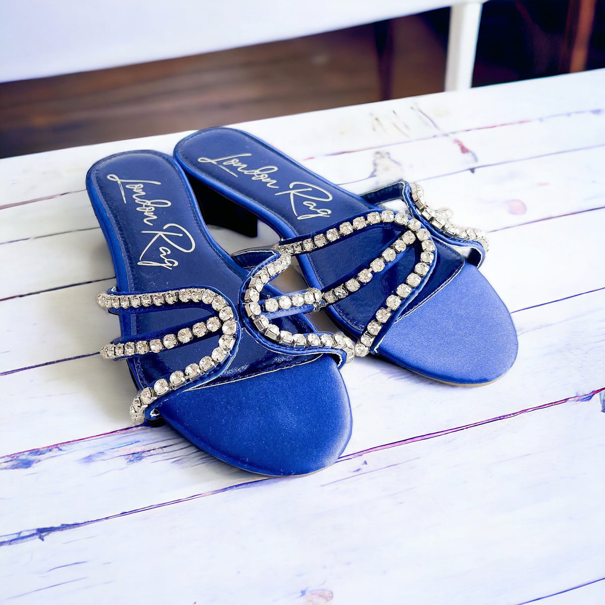 Diamond Strap Flat Sandals - Blue-250 Shoes-RagCompany-Coastal Bloom Boutique, find the trendiest versions of the popular styles and looks Located in Indialantic, FL