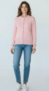 Cable Knit Crew Neck Cardigan- Dusty Pink￼-140 Sweaters-CIELO-Coastal Bloom Boutique, find the trendiest versions of the popular styles and looks Located in Indialantic, FL