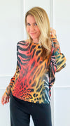 Untamed Allure Italian St Tropez Sweater-140 Sweaters-SORPRESA-Coastal Bloom Boutique, find the trendiest versions of the popular styles and looks Located in Indialantic, FL