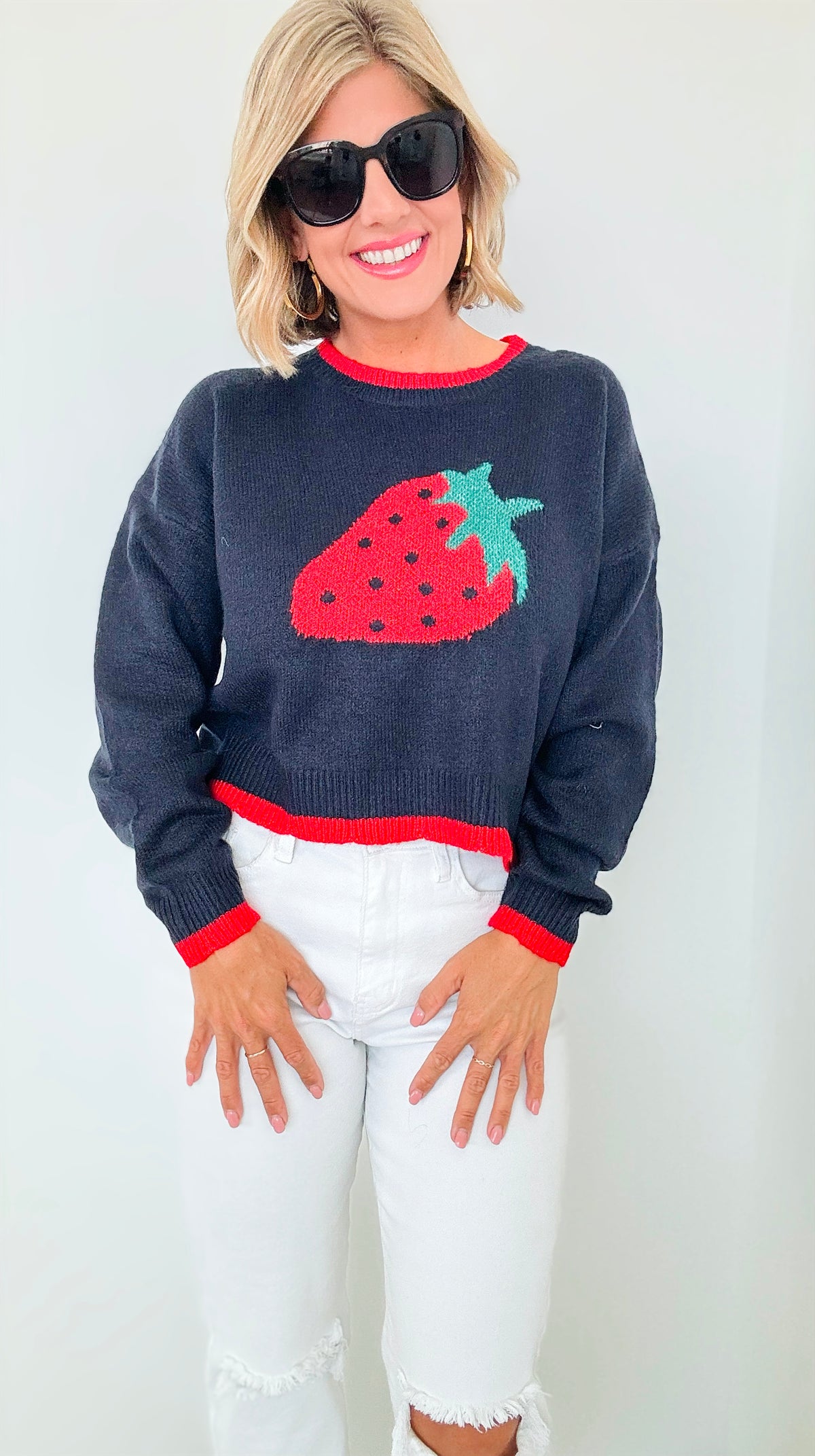 Berry Knit Sweater-140 Sweaters-Dreamers-Coastal Bloom Boutique, find the trendiest versions of the popular styles and looks Located in Indialantic, FL