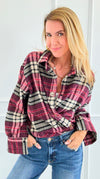 Pretty In Plaid Italian Top-110 Long Sleeve Tops-TATTOO Z-Coastal Bloom Boutique, find the trendiest versions of the popular styles and looks Located in Indialantic, FL