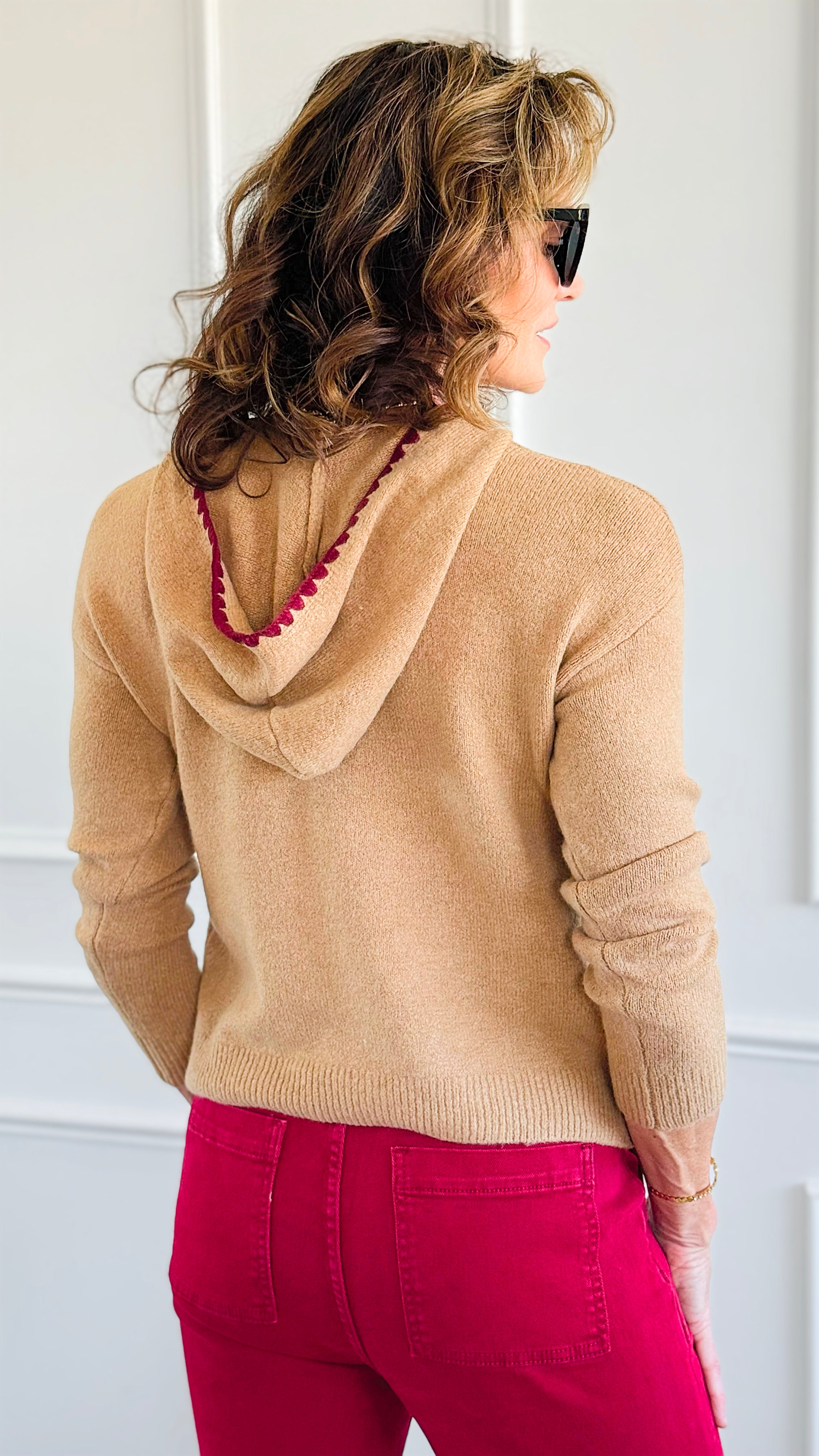 Milano Knit Hoodie-140 Sweaters-Active Basic-Coastal Bloom Boutique, find the trendiest versions of the popular styles and looks Located in Indialantic, FL