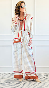 Timeless Lines Lounge Ensemble Set-210 Loungewear/sets-LA ROS-Coastal Bloom Boutique, find the trendiest versions of the popular styles and looks Located in Indialantic, FL