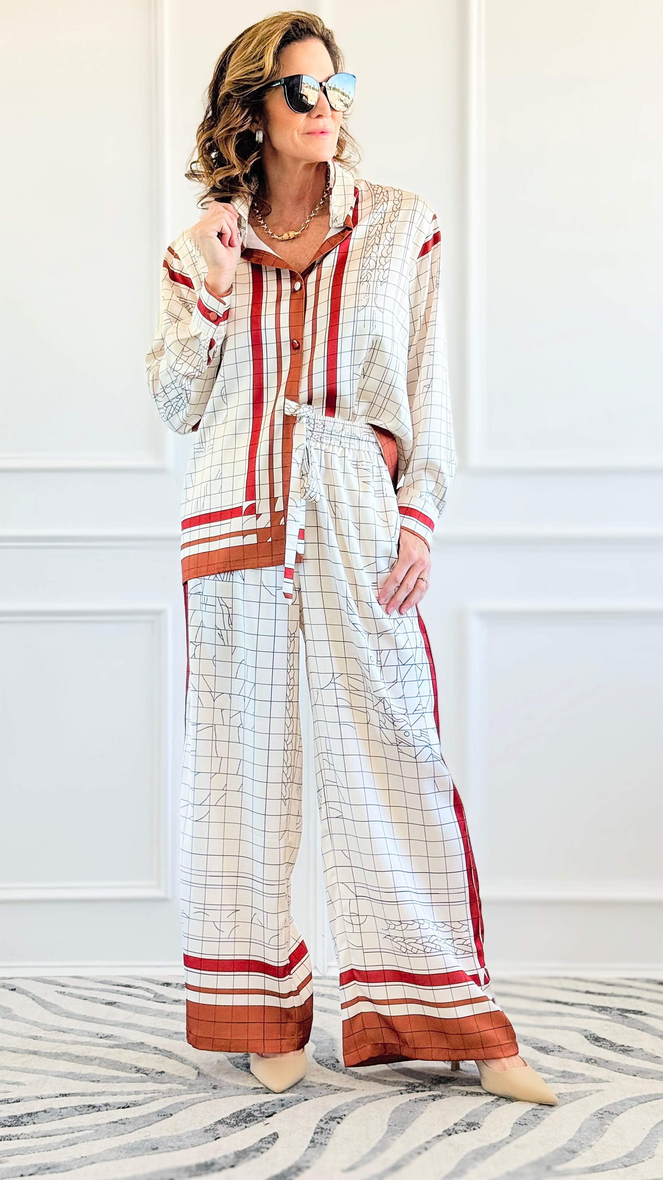 Timeless Lines Lounge Ensemble Set-210 Loungewear/sets-LA ROS-Coastal Bloom Boutique, find the trendiest versions of the popular styles and looks Located in Indialantic, FL