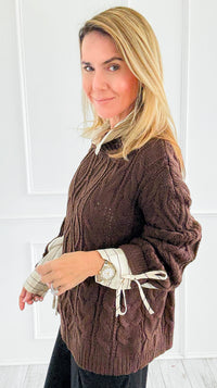 Borrowed Layers Knit Sweater-140 Sweaters-ROUSSEAU-Coastal Bloom Boutique, find the trendiest versions of the popular styles and looks Located in Indialantic, FL