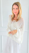 Star Power Italian Knit Sweater- Off White-140 Sweaters-SEÑORITA C-Coastal Bloom Boutique, find the trendiest versions of the popular styles and looks Located in Indialantic, FL