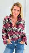 Pretty In Plaid Italian Top-110 Long Sleeve Tops-TATTOO Z-Coastal Bloom Boutique, find the trendiest versions of the popular styles and looks Located in Indialantic, FL
