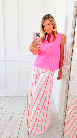Striped Wide Leg Pant