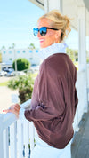 Everyday Essentials Horizontal Rib Top - Brown-110 Long Sleeve Tops-Zenana-Coastal Bloom Boutique, find the trendiest versions of the popular styles and looks Located in Indialantic, FL