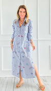 Whimsy Lines Italian Button Dress-200 Dresses/Jumpsuits/Rompers-JOY & LOVE-Coastal Bloom Boutique, find the trendiest versions of the popular styles and looks Located in Indialantic, FL